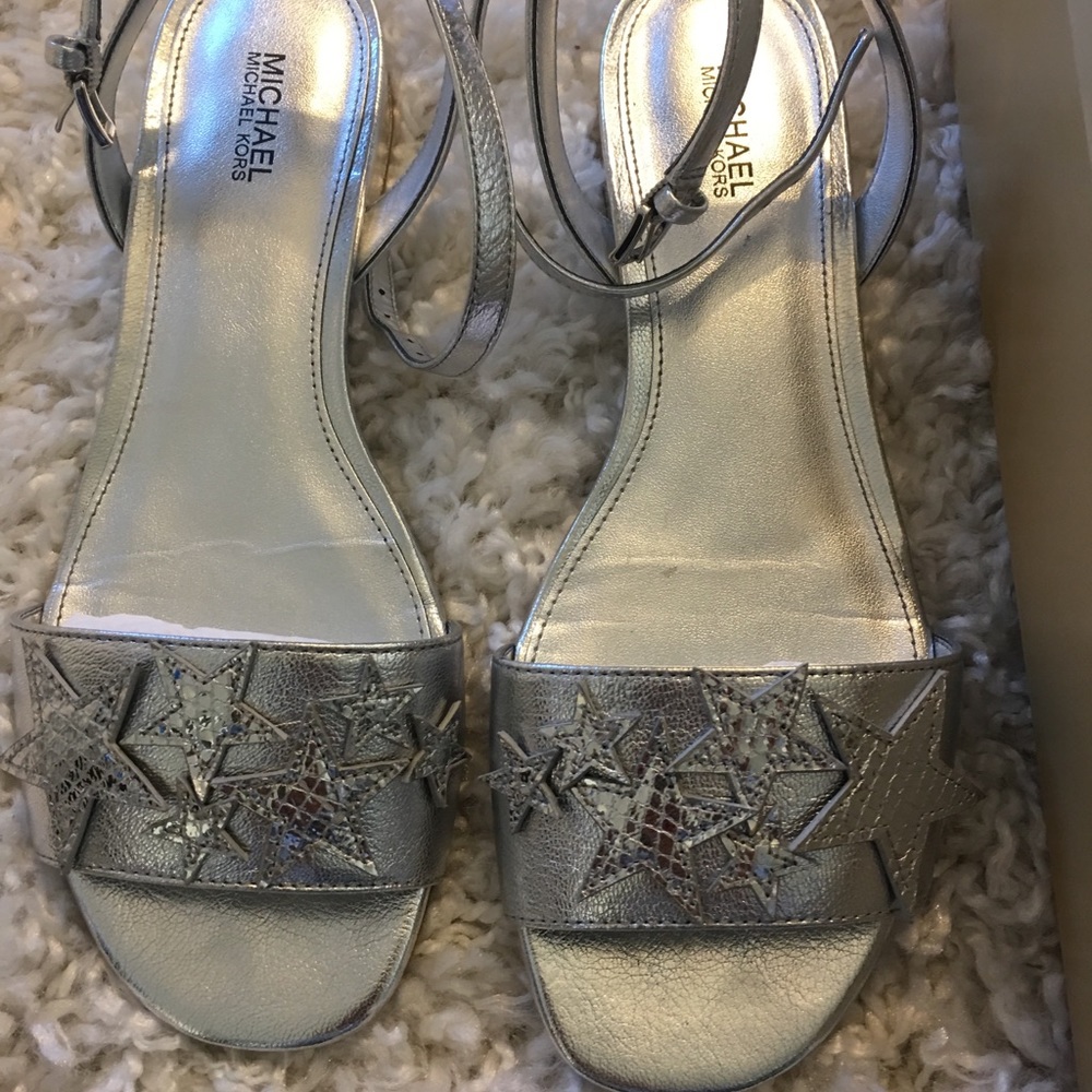 MICHAEL Michael Kors Metallic Leather Sandals